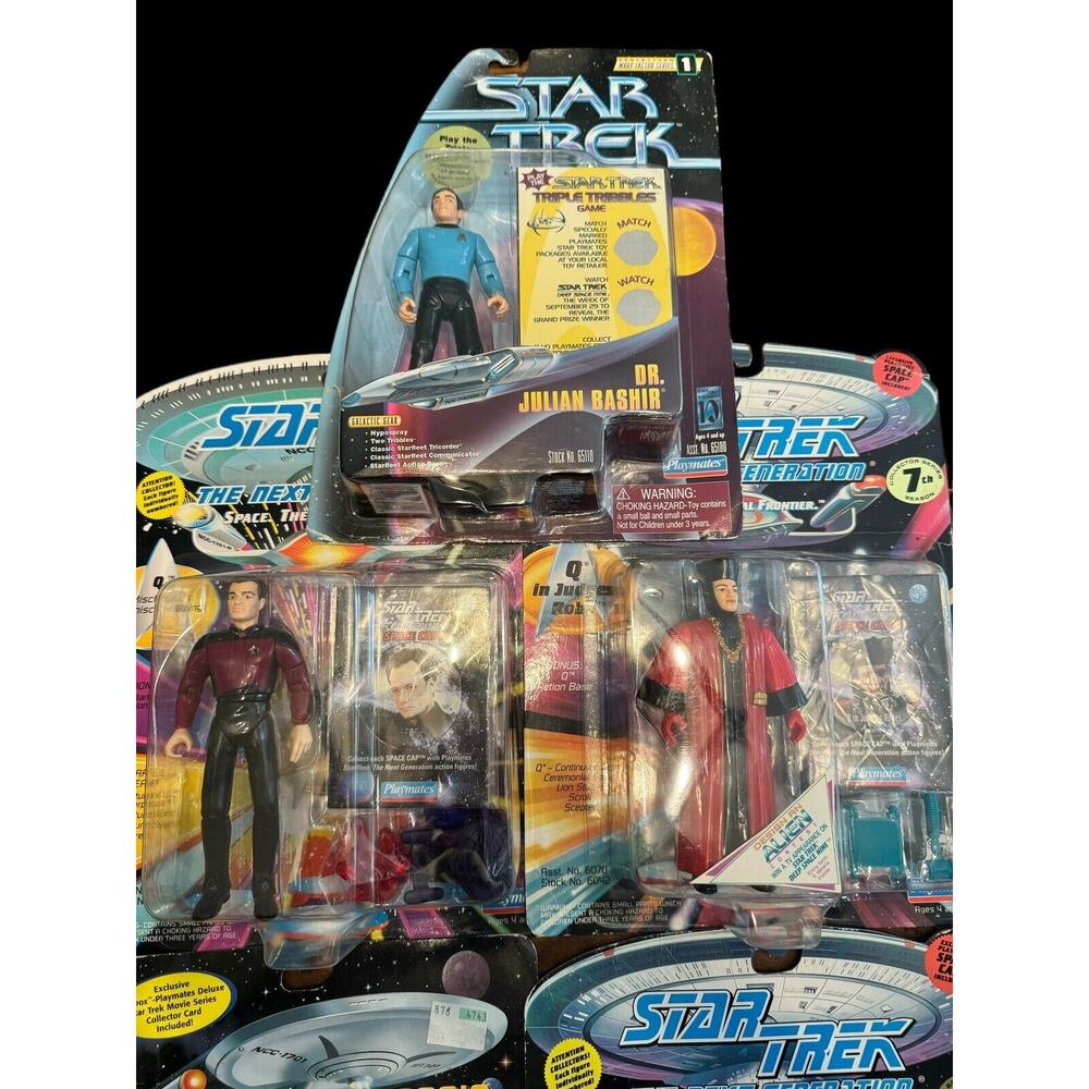 Vintage 90's Playmates Star Trek Action Figures Lot Of 5 Sealed - Picture 2 of 3
